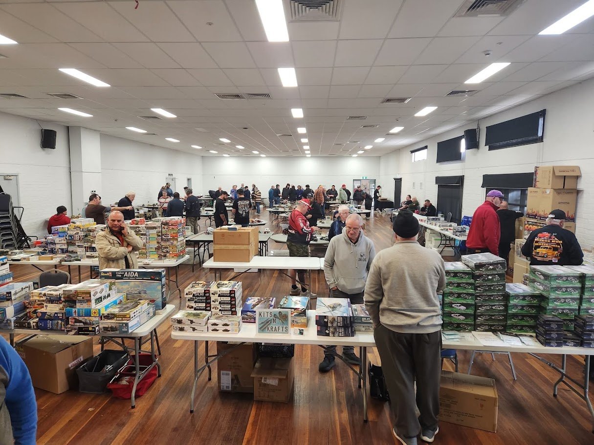 Model kits on display at the show